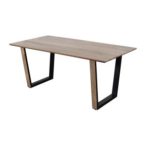 Mesa de comedor para 6 personas de madera de acacia y metal…