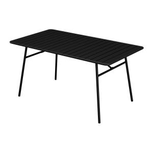 Mesa de jardín L.160 cm de metal - Negro - MIRMANDE de MYLI…