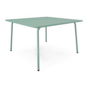 Mesa de jardín cuadrada de 120 cm de metal - Verde almendra…