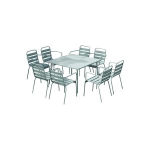 Comedor de jardín de metal - una mesa de 120 cm y 8 sillone…