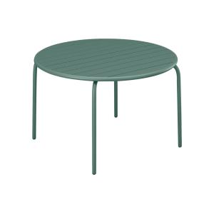 Mesa redonda de jardín D.130 cm en metal - Verde almendra -…