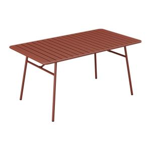 Mesa de jardín de 200 cm de largo en metal - Terracota - MI…
