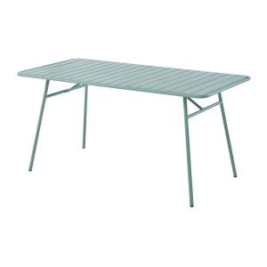 Mesa de jardín de metal - 160 cm de ancho - verde almendra…