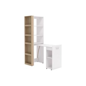 Mueble biblioteca modular - 10 estantes - Color: natural y…