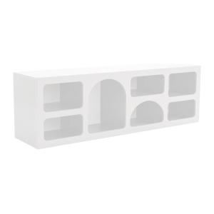 Mueble TV con 7 compartimentos - Blanco - LUELA