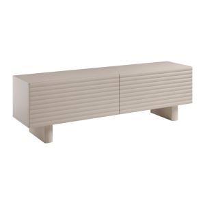Mueble de TV con 2 puertas de MDF - 150 cm - Beige - LUDIMA