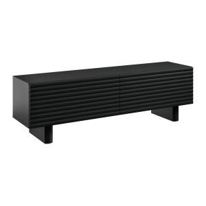 Mueble de TV con 2 puertas en MDF - 150cm - Negro - LUDIMA