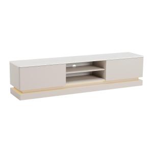 Mueble de TV con 2 cajones y 2 estantes con luces LED en MD…