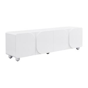 Mueble TV con 4 puertas de MDF - Blanco - YELDINIA