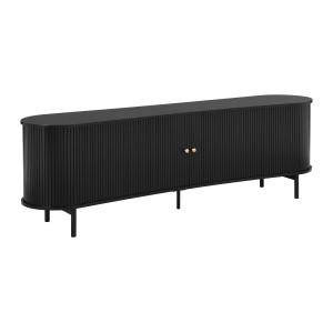 Mueble TV con 2 puertas correderas de MDF - Negro - SEVATO