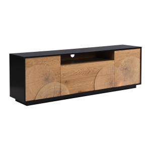 Mueble TV con 2 puertas 2 cajones y 1 estante en MDF - Natu…
