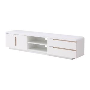 Mueble TV con 2 puertas 2 cajones y 2 compartimentos - Blan…
