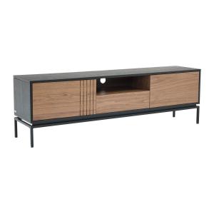 Mueble TV con 2 puertas 1 cajón y 1 estante chapa de nogal…