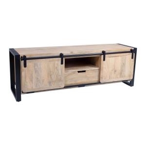 Mueble TV con 2 puertas 1 cajón y 1 estante de madera de ma…