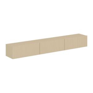 Mueble de TV flotante con 3 puertas - Beige - DANTAY de Pas…