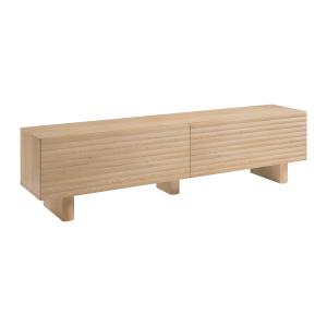 Mueble de TV con 2 puertas de MDF - 180 cm - Natural - LUDI…