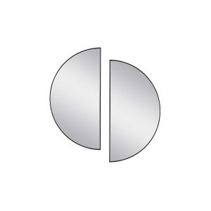 Juego de 2 espejos semicirculares design de metal - Ancho 5…