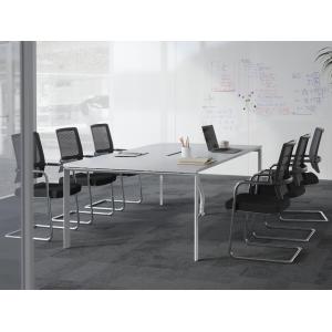 Mesa de reunión rectangular - 6 personas - Blanco - Ancho 2…