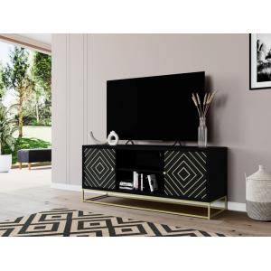 Mueble TV PRISMIN - 2 puertas y 2 estantes - Madera de mang…