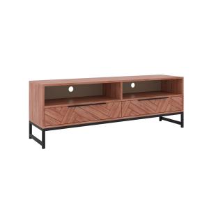 Mueble para TV 2 cajones y 2 estantes - Madera de acacia y…