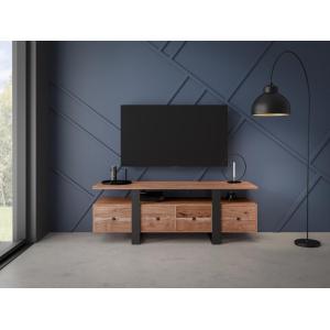 Mueble de TV con 4 cajones y 1 estante de madera de acacia…
