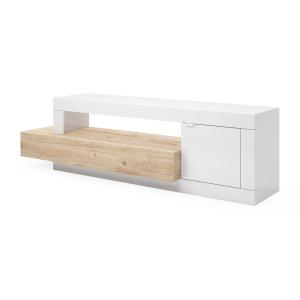 Mueble de TV con 1 puerta 1 cajón y 1 estante - Natural cla…