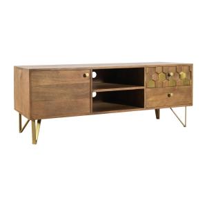 Mueble de TV con 1 puerta 2 cajones y 2 compartimentos de m…