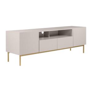 Mueble TV con 2 puertas 2 cajones y 2 estantes de MDF y ace…