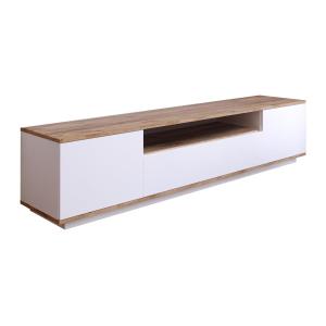 Mueble TV con 3 puertas y 1 estante - blanco y natural - LO…