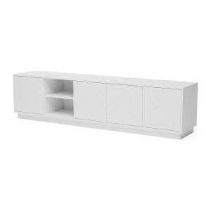 Mueble TV flotante con 4 puertas y 2 estantes de MDF - Blan…