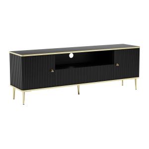 Mueble TV con 2 puertas 1 cajón y 1 estante de MDF y acero…