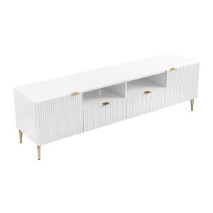 Mueble TV con 2 puertas 2 cajones y 2 estantes de MDF y ace…