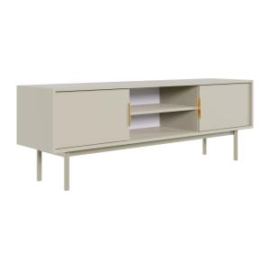 Mueble de TV con 2 puertas y 2 estantes - Beige - DABRIANA