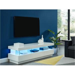 Mueble TV FABIO - MDF lacado blanco - LEDS - 3 cajones & 3…