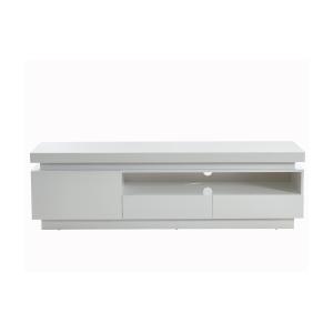 Mueble TV EMERSON - 1 puerta y 2 cajones - MDF lacado blanc…