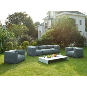 Salón de jardín modular de 5 plazas de tela: 2 sillones con…