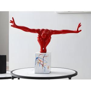 Figura SOLEDAD II de resina - 73x57 cm - Rojo