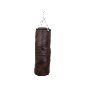 Saco de boxeo vintage de piel TYSON - Alt. 76 cm - Marrón
