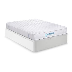 Cama 160 x 200 cm - somier arcón blanco   colchón de muelle…