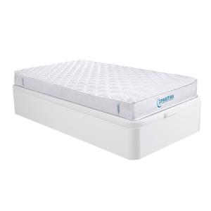 Cama 90 x 190 cm - somier arcón blanco   colchón de muelles…