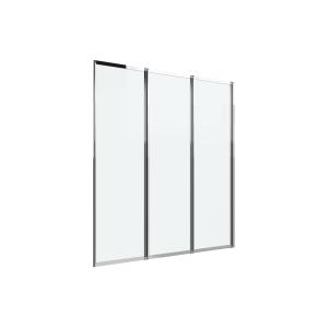 Mampara de bañera plegable de metal - Color cromo - 120 x 1…