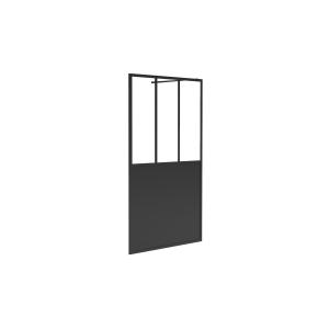 Mampara de ducha italiana negro mate estilo atelier - 140 x…