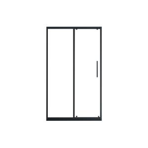 Puerta de ducha corredera negro mate estilo industrial - 14…