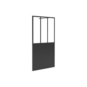 Cristalera de ducha estilo industrial con acabado mate negr…