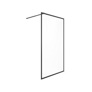 Mampara de ducha italiana - 140 x 200 cm - Negro mate - Cri…