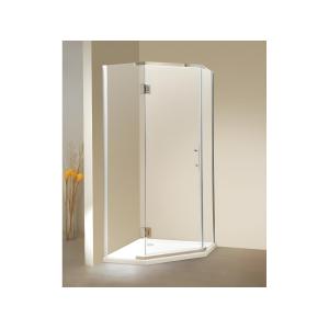 Mampara rinconera con puerta abatible   base de ducha - ARD…