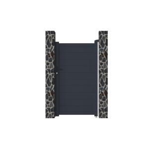 Portón de aluminio color antracita NAZARIO - Ancho 100 x Al…