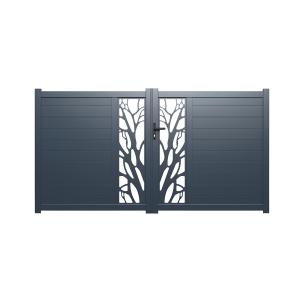 Portón eléctrico batiente de aluminio Ancho 300 x Alt. 179…