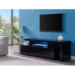 Mueble TV - 3 puertas y 2 estantes - Con LEDs - MDF lacado…