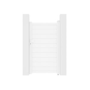 Portón batiente aluminio Ancho 103 x Alt. 181 cm blanco - N…